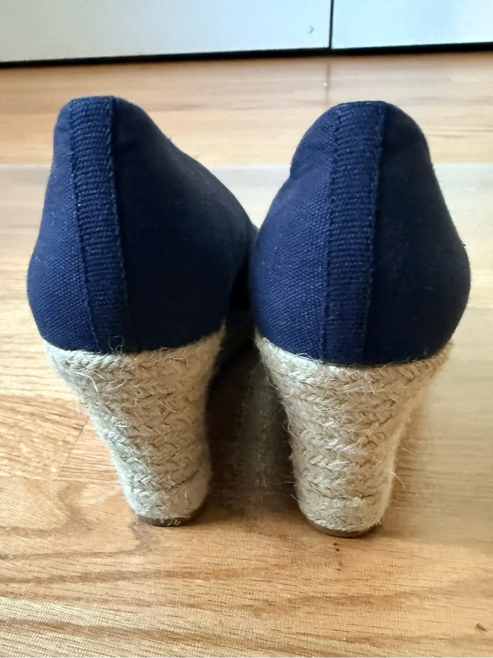 J. Crew Women’s Navy Espadrille Wedge Pumps